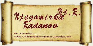 Njegomirka Radanov vizit kartica